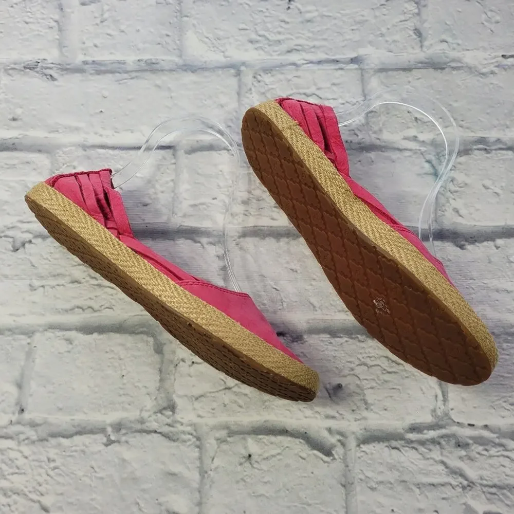UGG Bright Barbiecore Pink Suede Tippie Espadrilles size 6
